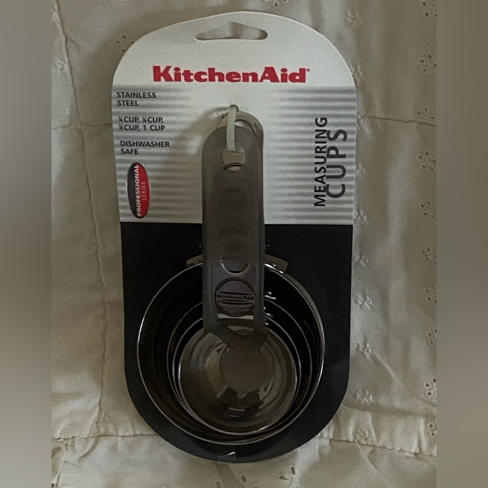 KitchenAid Professional Series Stainless Steel Measuring Cups.